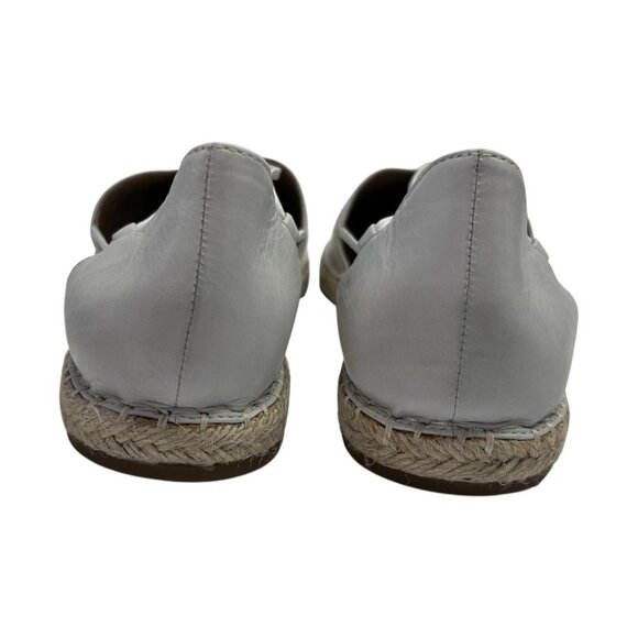 Eileen Fisher Washed White Leather Espadrilles Flats Shoes SIZE 9 BRAND NEW - Picture 5 of 9